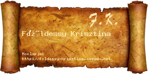 Földessy Krisztina névjegykártya